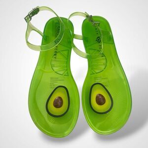 Katy Perry The Geli Flat Sandal Avocado Women's Size 9 Green Jellies